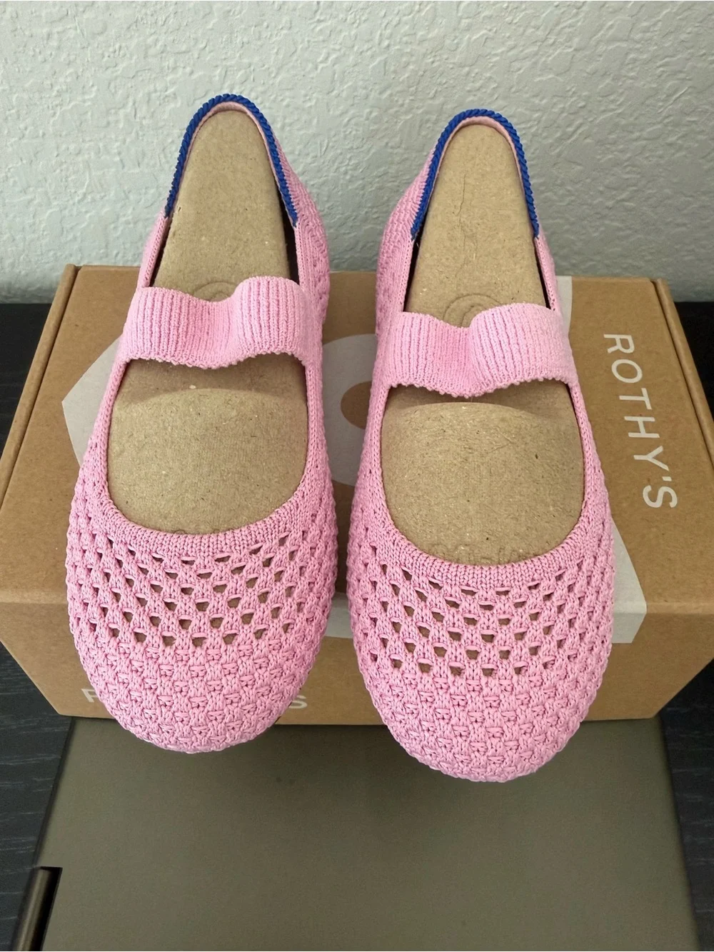 Rothy's Pink Knit Mary Jane Kids' Shoes